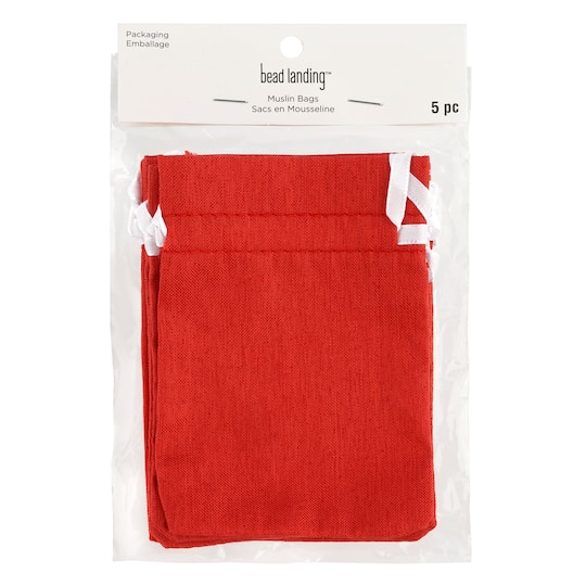5.5" Jewelry Packaging Muslin Bags by Bead Landing